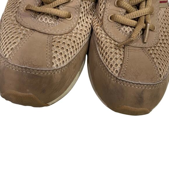 Easy Spirit Tan Sneakers Size 8.5 Narrow Lace Up Low Top Comfort Walking Shoes - Picture 8 of 9